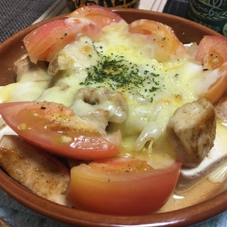 【糖質オフ】トマト豆腐のヘルシーチーズ焼き♪